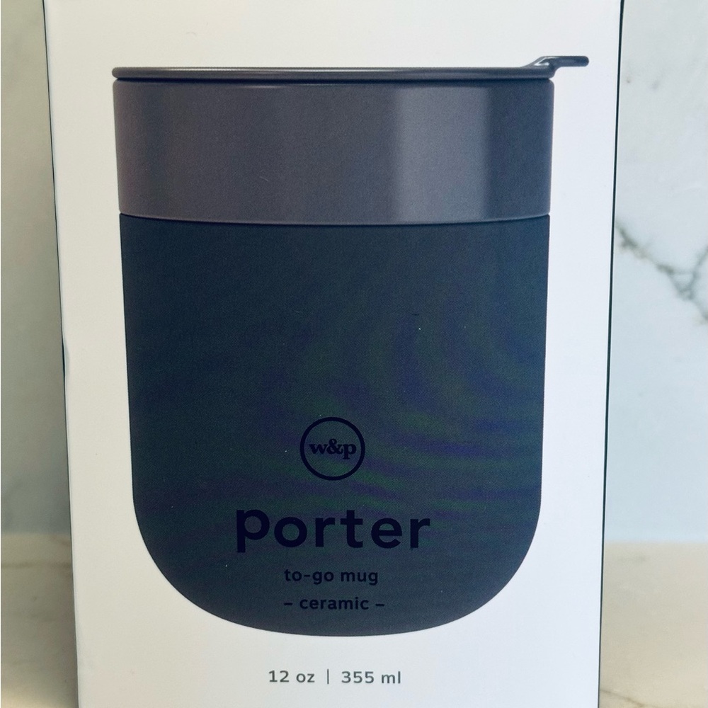 W & P Porter Ceramic 12 ounce To-Go Mug With Silicone Sleeve